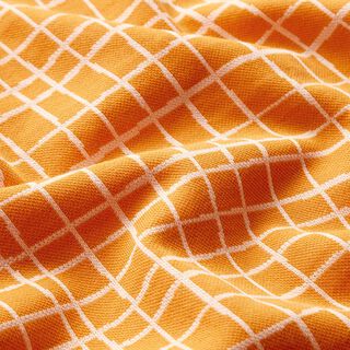 GOTS breijacquard LIFE LOVES YOU Grid | Hamburger Liebe | Albstoffen – zonnegeel, 