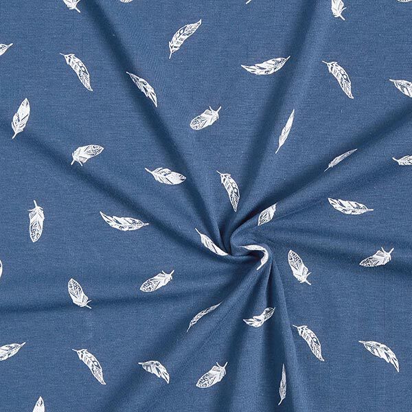 Katoenjersey Veren – jeansblauw, image number 3