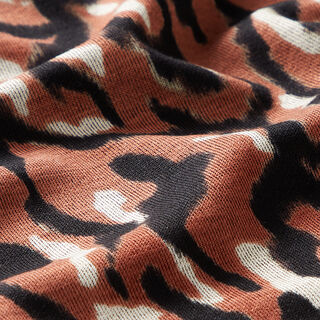 Romaniet jersey abstract luipaardpatroon – koper, 