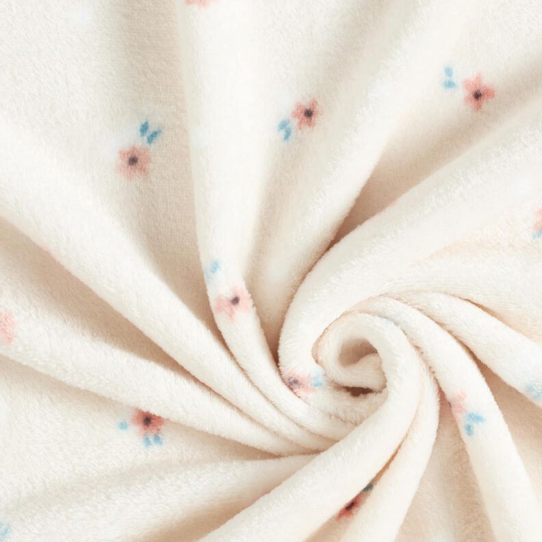 Gezellige fleece kleine bloempjes – lichtbeige/zalm, image number 3
