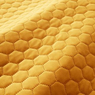 Bekledingsstof doorgestikte fluwelen honingraten – mosterd, 