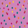 French Terry sommersweat kleurrijke vlekken – pastelviolet/oranje,  thumbnail number 1