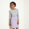 Katoenen stretch ruit – wit/lavendel,  thumbnail number 7