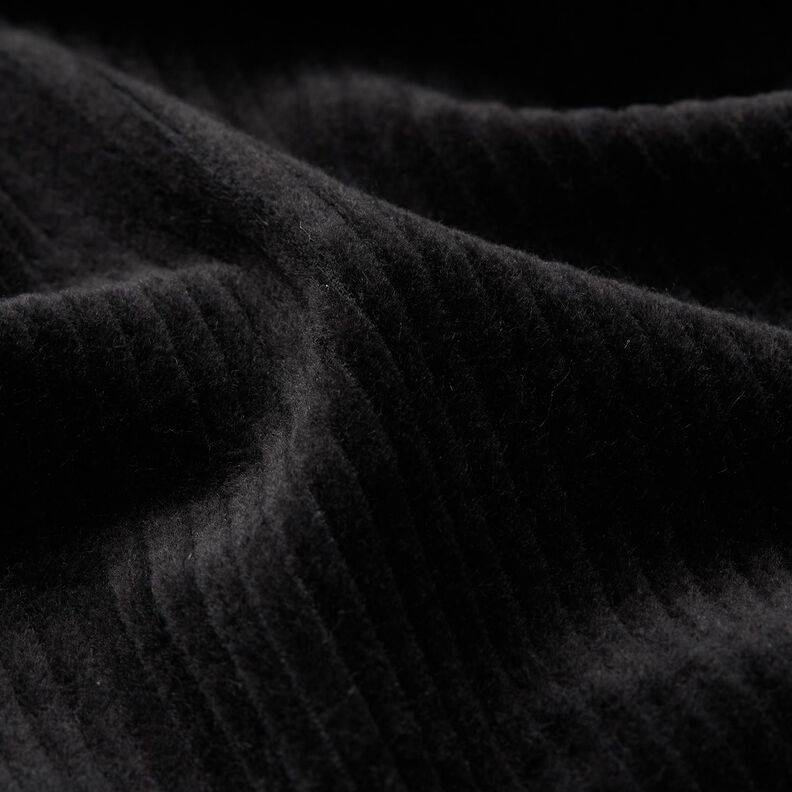 Brede rib stretch – zwart,  image number 2