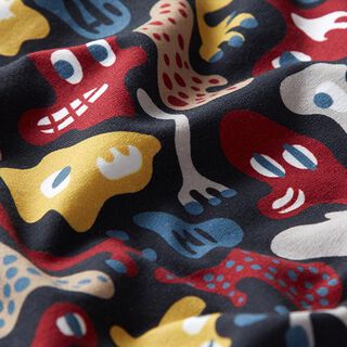 Sweatshirt geruwd Monstervrienden | PETIT CITRON – nachtblauw, 