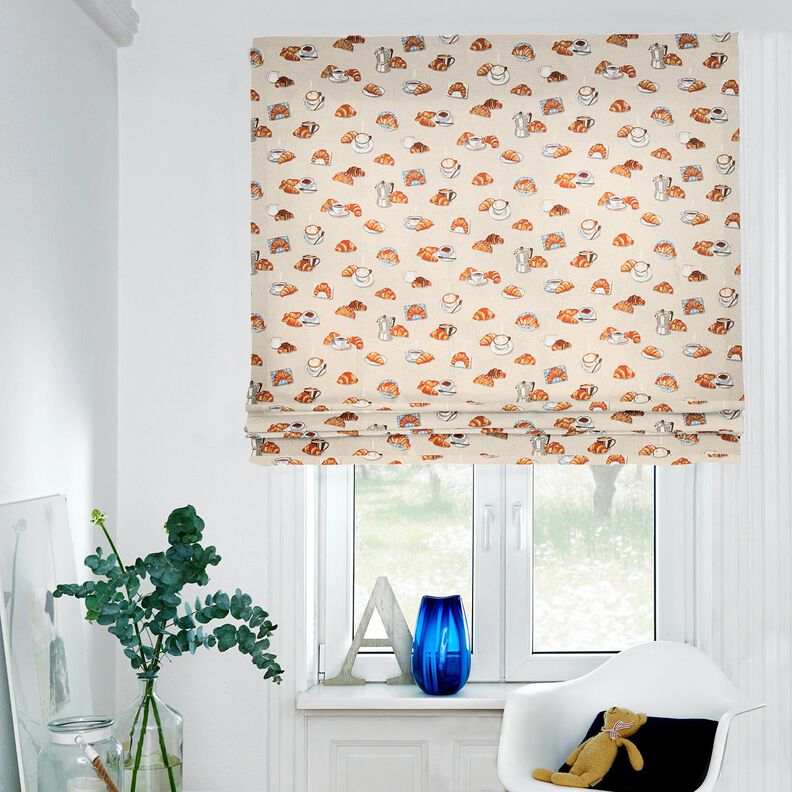 Decostof Half panama verse croissants – lichtbruin/natuur,  image number 5