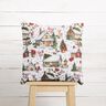 Decostof Canvas Winters dorp – wit/donkerrood,  thumbnail number 6