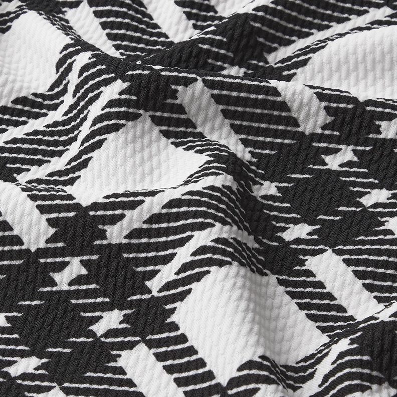 Gebreide jacquard ruitstructuur – zwart/wit,  image number 2