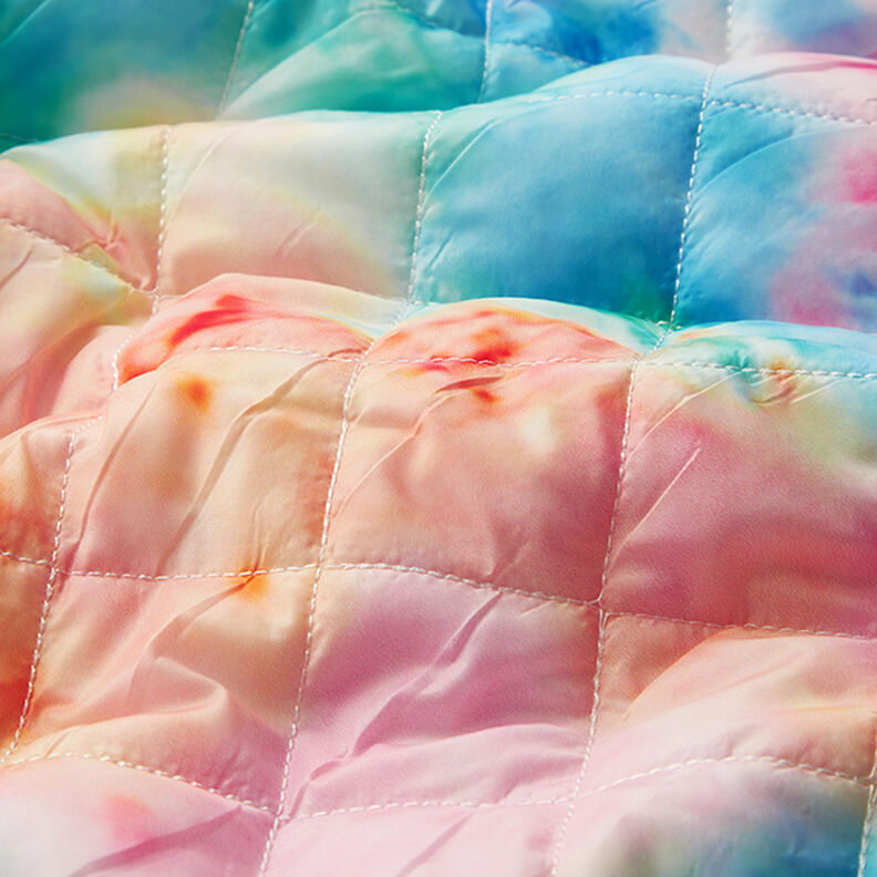 Doorgestikte stof Regenboog kleurverloop – wit/kleurenmix,  image number 2