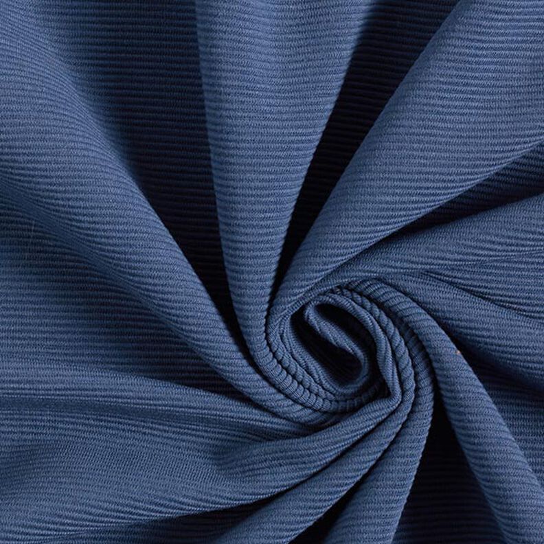 Ottomaanse ribjersey effen – jeansblauw, image number 1