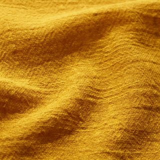 Katoenen stof linnenlook – mosterd, 
