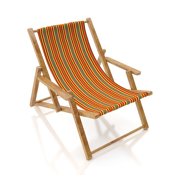 Outdoor Ligstoel stof Lengtestrepen, 44 cm – geel, image number 4