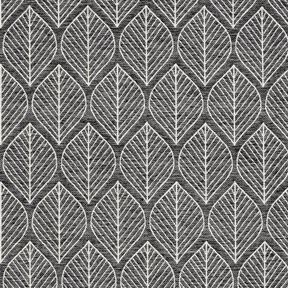 Decostof Jacquard Bladeren – anthraciet, 