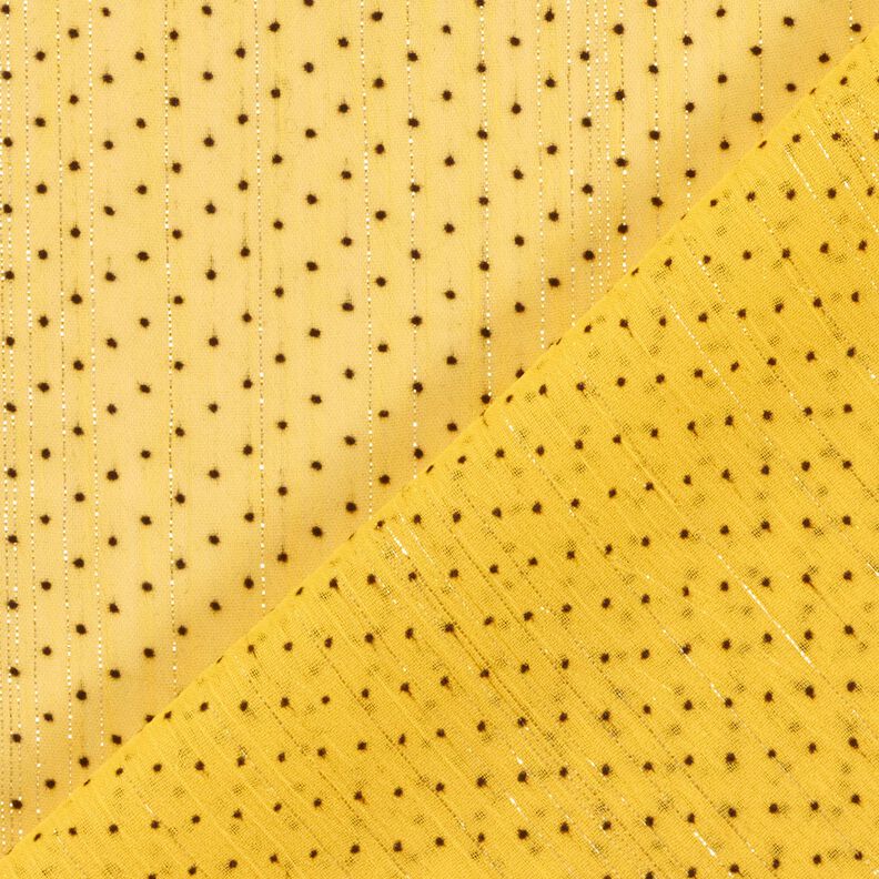 Chiffon glitterstrepen en stippen – citroengeel, image number 4