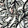 Viscosejersey Grote bladeren – ivoor/nachtblauw,  thumbnail number 3