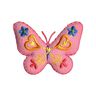 Applicatie vlinder [ 4,5 x 5,5 cm ] – roze/geel,  thumbnail number 1