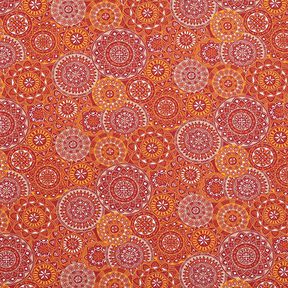 Katoen cretonne Mandala-collage – terracotta, 