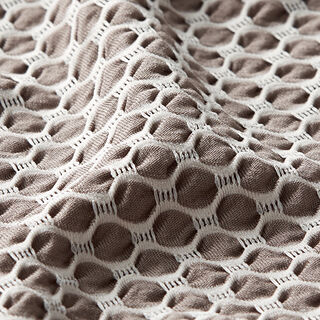 Jacquardjersey golvenmotief – taupe, 