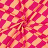 Softsweat golvende ruit| Poppy Fabrics – intens roze/perzik sinaasappel,  thumbnail number 3
