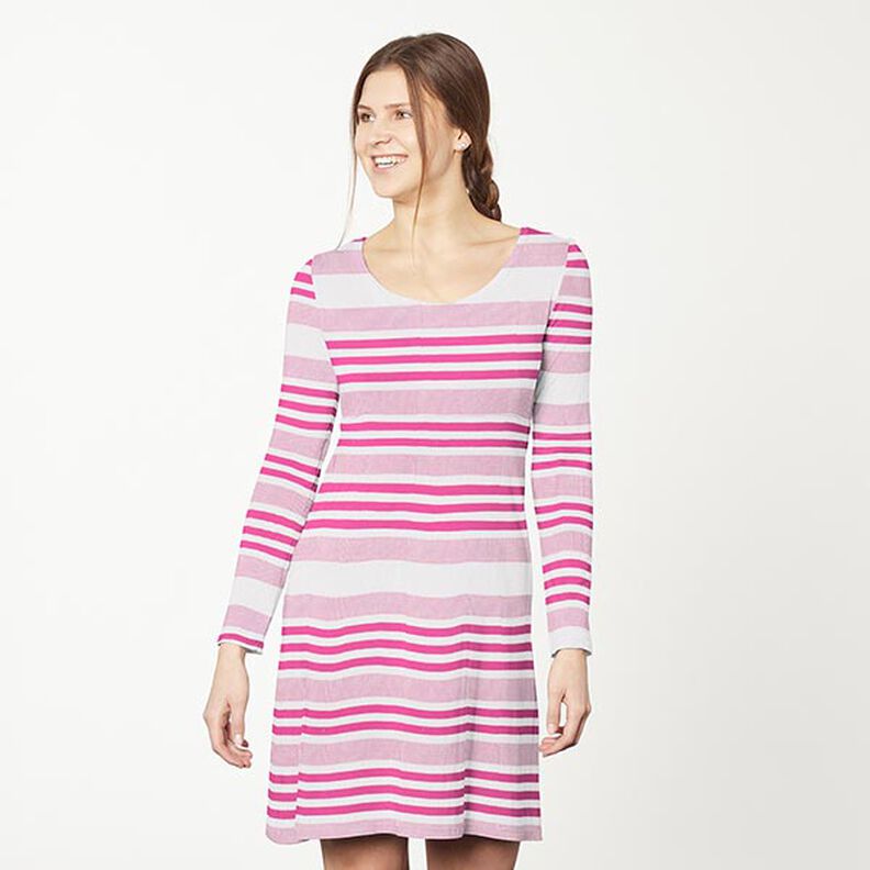 Viscosejersey gecrasht – wit/pink, image number 6