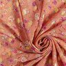 Crêpe chiffon bloemen en gouden stippen – kreeft,  thumbnail number 3