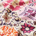 Viscosejersey boho tegels – natuur/pink, 