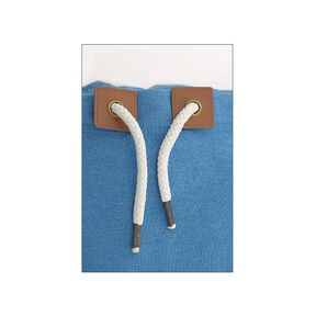 Applicatie imitatieleren patch met oogje [ 4 Stuk / Ø 10 mm ] – bordeauxrood, 