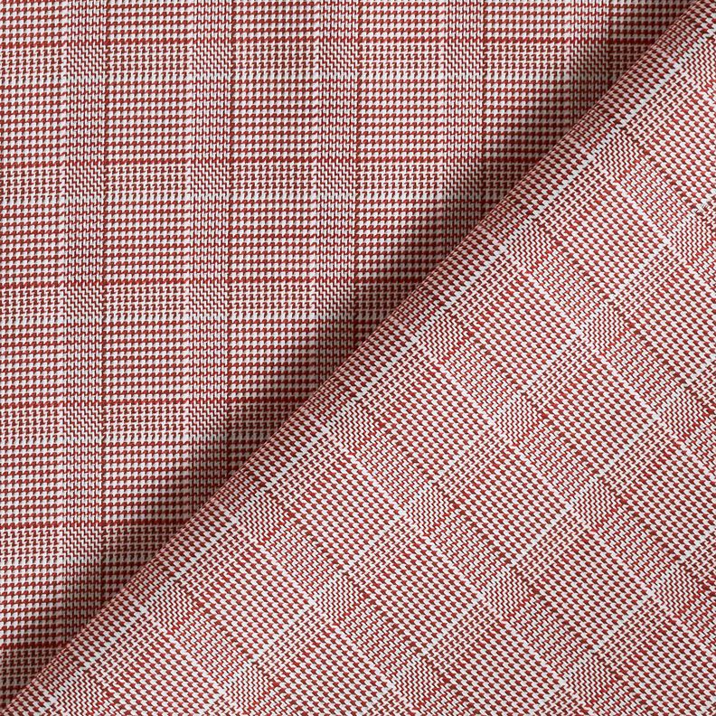 Katoen-mix Glencheck – wit/roodbruin, image number 4