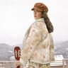 Stretchvelours met Sherpa-achterkant en delicate bloemen | Katia Fabrics – natuur,  thumbnail number 6