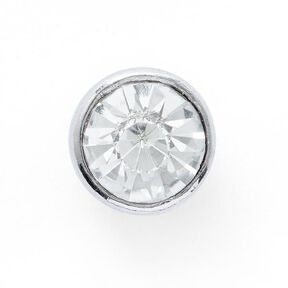 Strass metalen knoop oogje [ Ø10 mm ] – zilver metalen, 