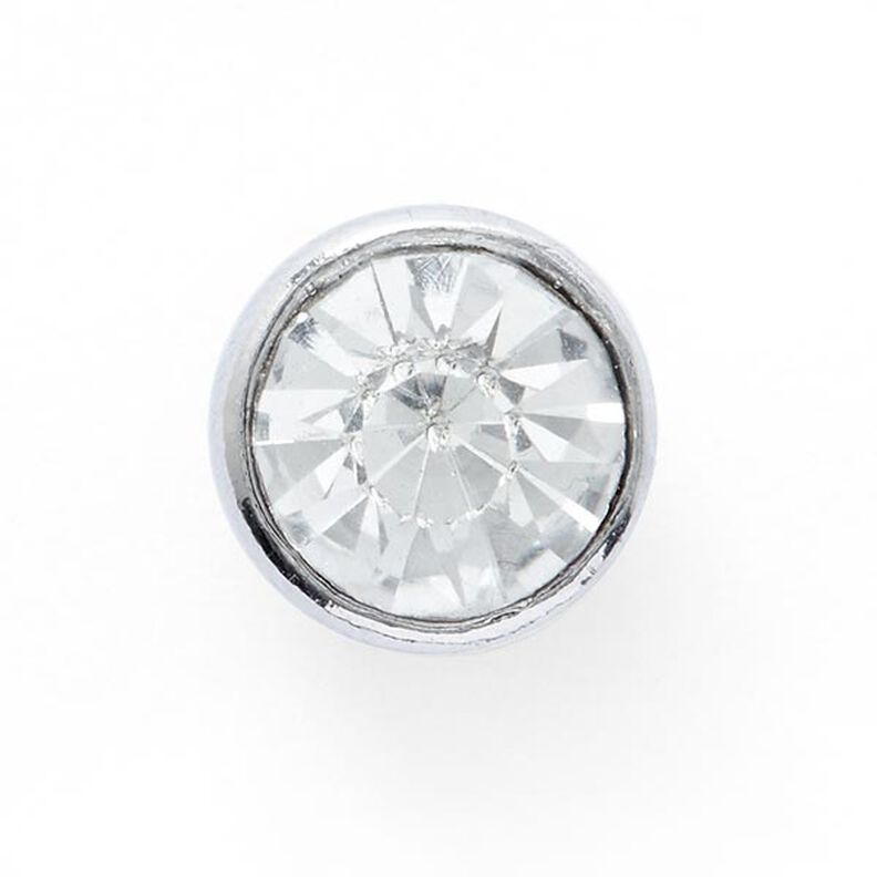 Strass metalen knoop oogje [ Ø10 mm ] – zilver metalen,  image number 1