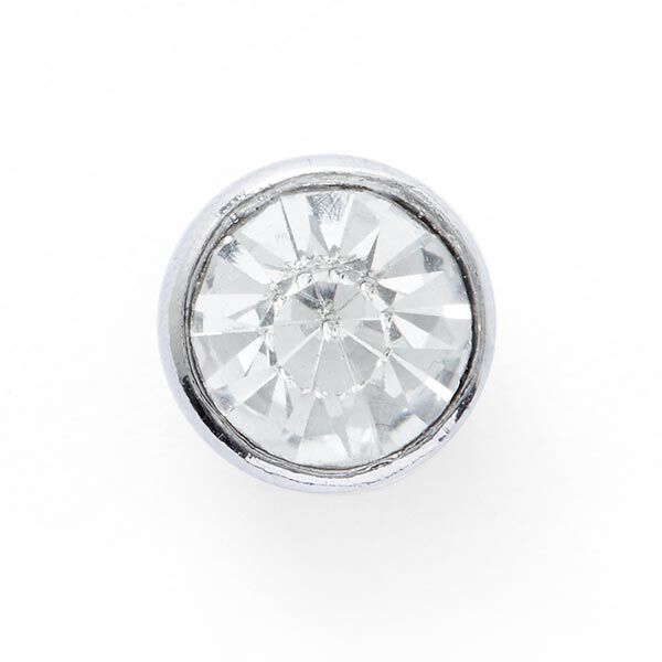 Strass metalen knoop oogje [  Ø10 mm ] – zilver,  image number 1