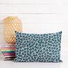 Katoenen stof Cretonne Abstracte bladeren – oceaanblauw/ivoor,  thumbnail number 6