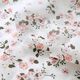 Zijde-viscose-satijn verspreide bloemen – wit,  thumbnail number 3
