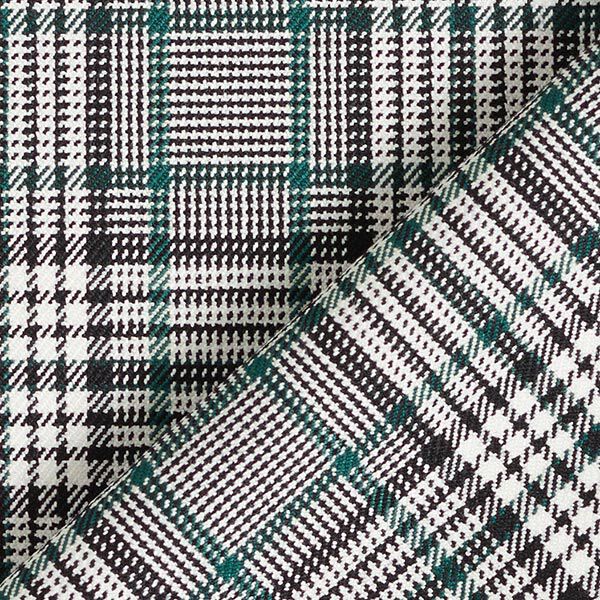 Viscosemix Glencheck groen accent – zwart/wit, image number 5