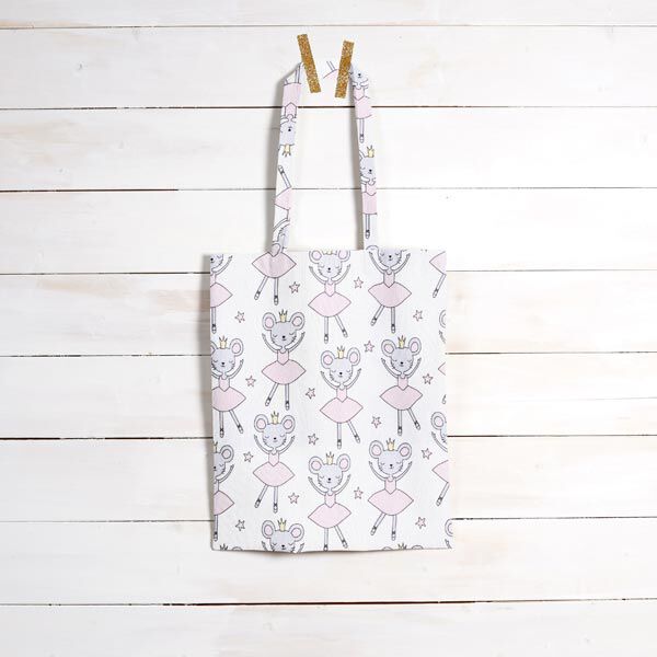 Decostof Half panama Ballerina muis – roze/wit, image number 7