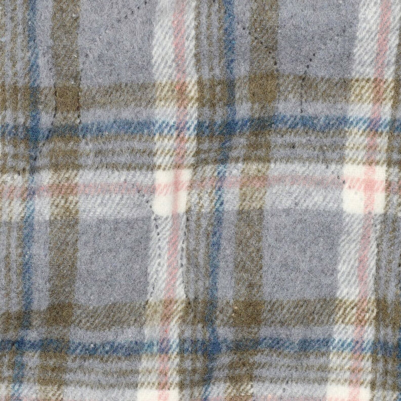 Doorgestikte stof Flanel Ruit | Poppy Fabrics – grijs, image number 2