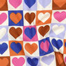 Katoenpopeline Diamanten harten | Poppy Fabrics – ivoor/koningsblauw,  thumbnail number 2