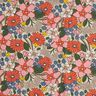 Katoenen stof Cretonne Popart bloemen – pistache/oudroze,  thumbnail number 1