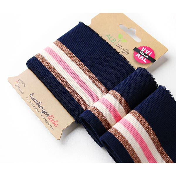 BIOLOGISCHE BOORDSTOF CUFF ME GLAM  [140 CM | 8 CM]  | Albstoffe | Hamburger Liebe,  image number 2