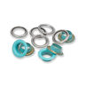 Oogjes met sluitringen [20 stuks | Ø 11 mm] | Prym – mint/zilver metallic,  thumbnail number 2