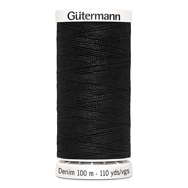 Jeansdraad [1000] | 100 m  | Gütermann – zwart,  image number 1