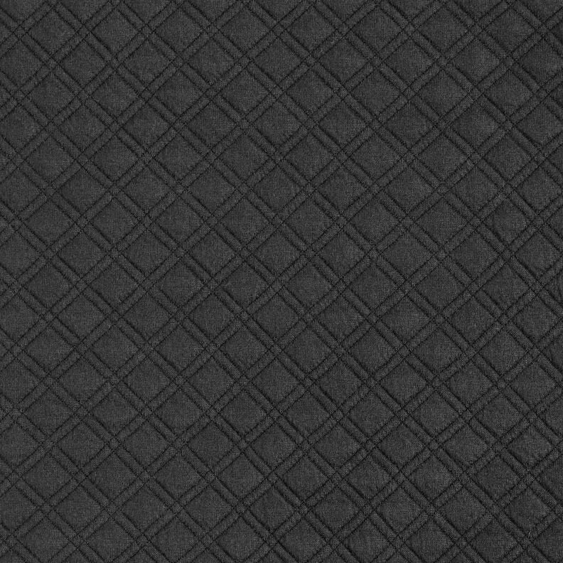 Gewatteerde jersey diamanten – zwart, image number 1