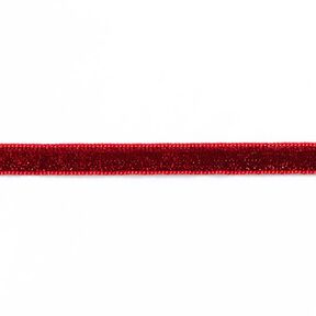 Fluweelband Effen Metallic [10 mm] – karmijnrood, 