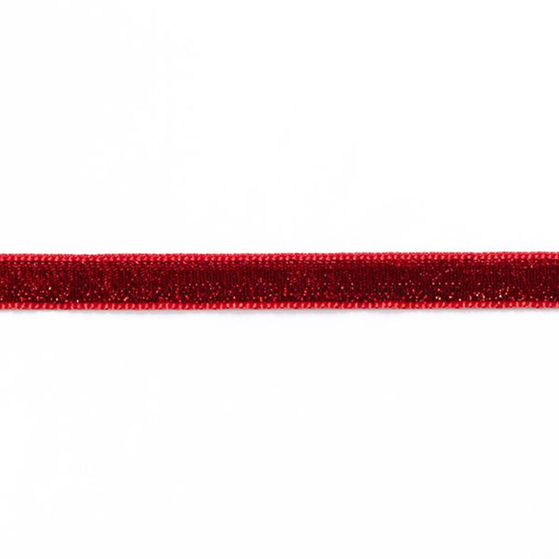 Fluweelband Effen Metallic [10 mm] – karmijnrood,  image number 2
