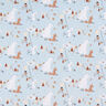 Katoenpopeline Dieren in het bos – babyblauw,  thumbnail number 1