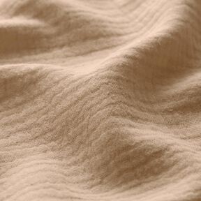 Mousseline/dubbel gehaakte stoffen – donkerbeige, 