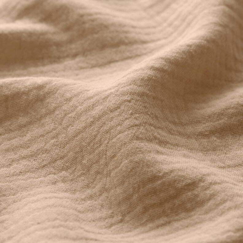 Mousseline/dubbel gehaakte stoffen – donkerbeige,  image number 3