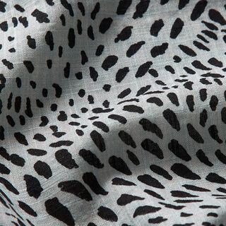 Katoen-viscosemix dierlijke stippen – grijs/zwart, 