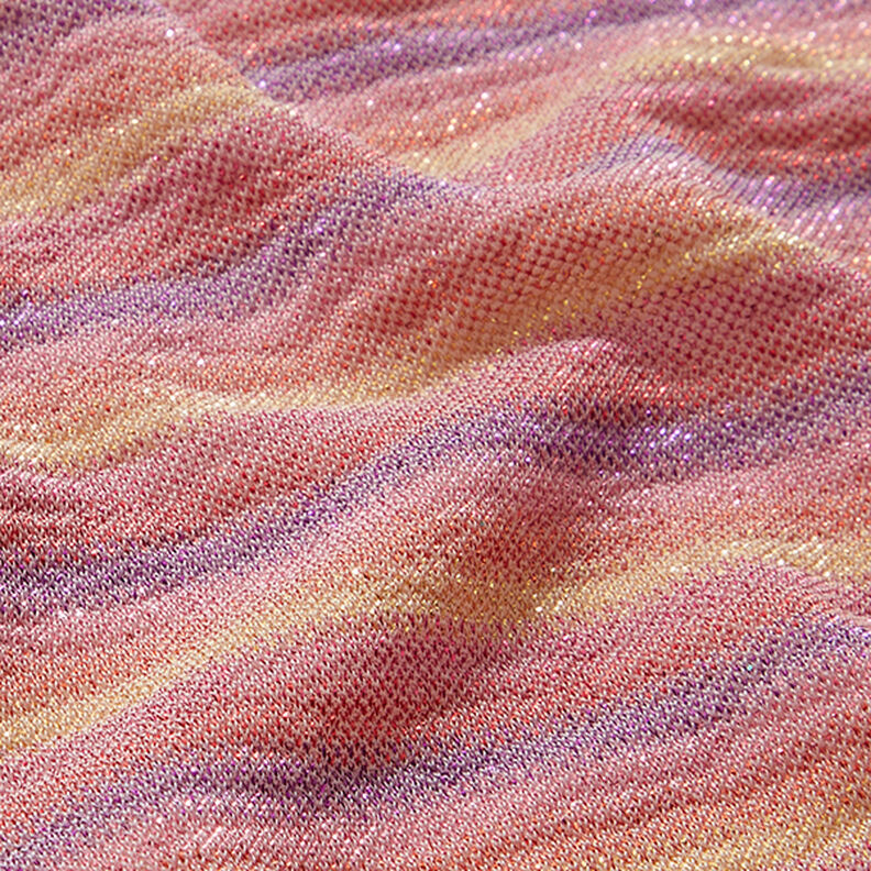 Glitter jersey strepen kleurverloop – pink,  image number 2